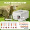 VEVOR Goat Milking Machine, 3 L 304 Stainless Steel Bucket, Electric Automatic Pulsation Vacuum Milker, Portable Milker with Food-grade Silicone Cups