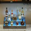 LED Lighted Liquor Bottle Display Shelf, 20 Inch Bar Display Shelf, DIY Illuminated Bottle Shelf with App & Remote Control, 2 Step Freestanding Holdin